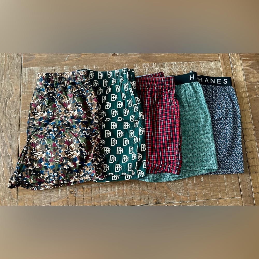 NEW Banana Republic Men’s Boxers & Bonus Hanes Boxers (5 pairs), Size Large